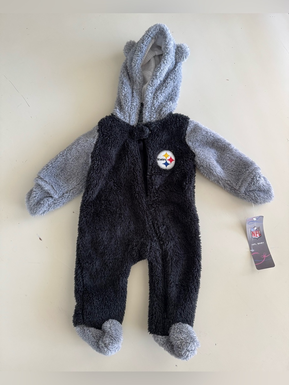 NWT Pittsburgh Steelers NFL Baby Fleece Bunting 3-6M